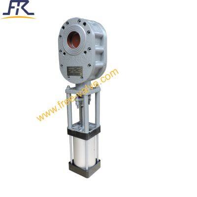 Pneumatic Ceramic Lined Double Disc Gate Valve For Dry Ash photo-2