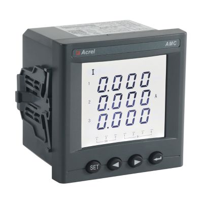 Acrel AMC96L-AI3/C cut out 88*88mm LCD display three phase AC energy meter with RS485 communication