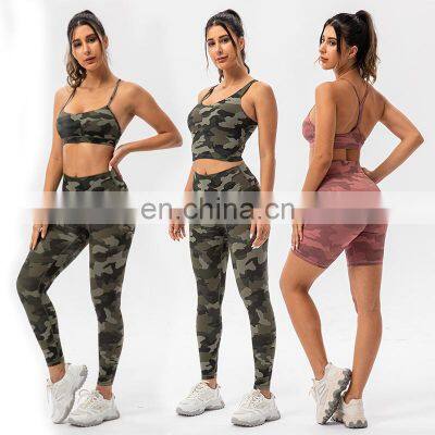 Como Printing Yoga Suit Set 2/3/4 Pcs Fitness Active Wear Women Training Exercise Apparel Sportswear Manufacturer