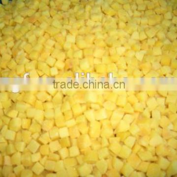 China Peeled Frozen Diced Yellow Peach