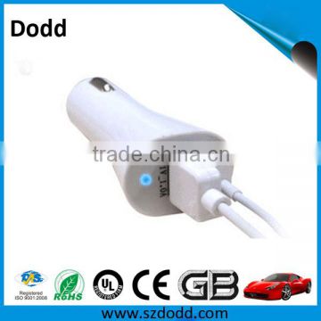 Fashionable design easy to carry 2 port 5V 2.1A micro usb car charger for Iphone 6