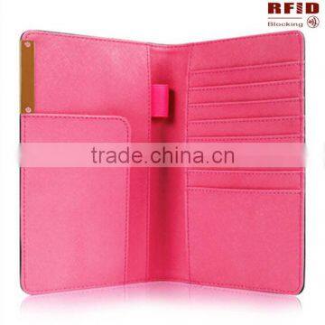 RFID Blocking security Passport Wallet With Pen