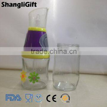 Trade Assurance Glass Oil And Vinegar Bottle Press And Measure Oil And Vinegar Dispenser