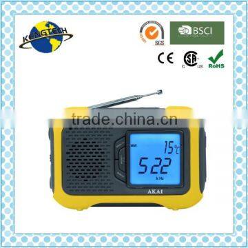 Rubberised finishing Fancy Temperature PLL Portable Clock Radio