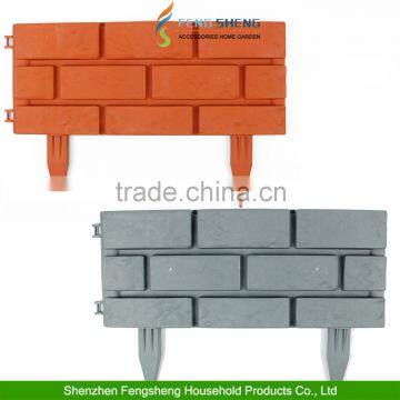 Garden Edging Brick Effect Plastic Hammer-In Lawn Border Terracotta Style