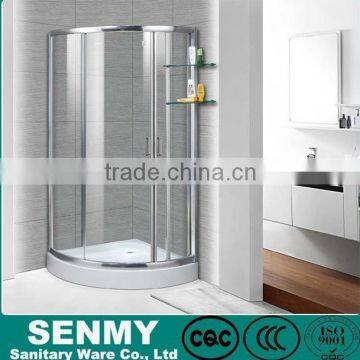 Knife Shape Frame Aluminium Alloy Frame Style Tempered Glass Sliding Shower Door