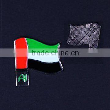 UAE national flag badges,iron,soft enamel+AP, nickel plated,1 inch*1.5mm,arts and crafts