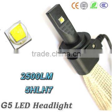 Newest !!! Without fan design G5 20w auto H7 led headlight 12V -24V use copper metal for more safer