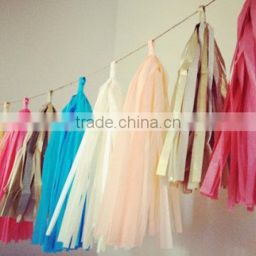 WEDDING GARLAND tissue paper tassel garland for wedding decoration nursery decor birthday party decor party decorations