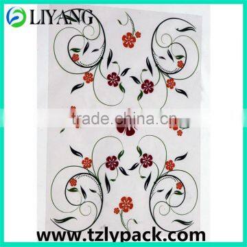 2015 hot sale, heat transfer film for plastic, iml, small beautiful flower, ABS, transparent