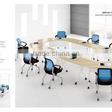 Wooden Top Rolling Folding Frame Studying Training Table