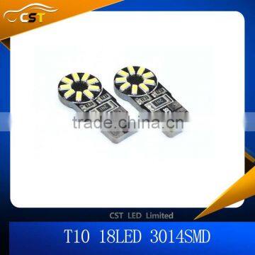 t10 led canbus T10 18led 3014smd LED No OBC Error 194 168 W5W T10 LED Interior Instrument Light bulb lamp White