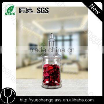 airtight glass bell jar with screw top lid