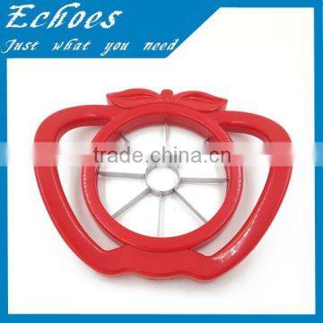 Plastic apple corer and apple slicer