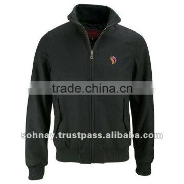 Black Wool Jacket with Customized Logo