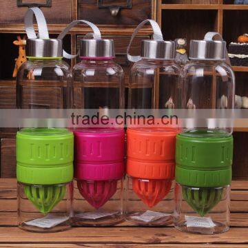 Fruit Juice Infusion Infuser drinking glass Water Bottle thermos lemon water bottle bpa free joyshaker water bottle