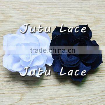 3.5inch Lotus Artificial Flower in Purple for Clothes Flower/ Hair Clip/Pin Brooch/- 20colors for Choose-Satin Lotus Flowers photo-5