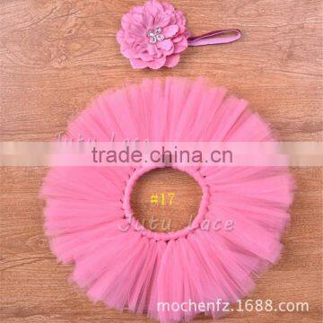 Best Birthday Gift Pink Fluffy Chiffon Flower Tutu Party Baby Kids Picture Skirt Wholesale photo-3