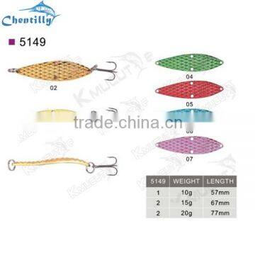 Short-time spoon lure paint copper material