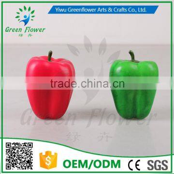 Greenflower 2016 Wholesale artificial fruit pepper China handmake forma fruit for school resturant decoration