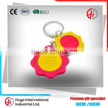 Fun Sun Shape PU Leather Decoration Pendant Keyring