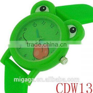 Frog design funny kids slap watch