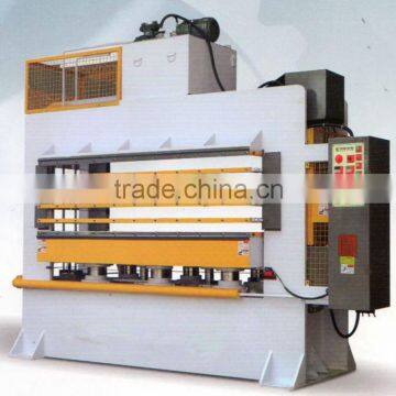 Hydraulic hot press for woodworking