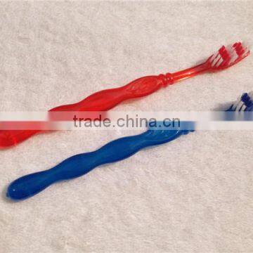 Hot selling colored plastic handle toothbrush for hotel and home