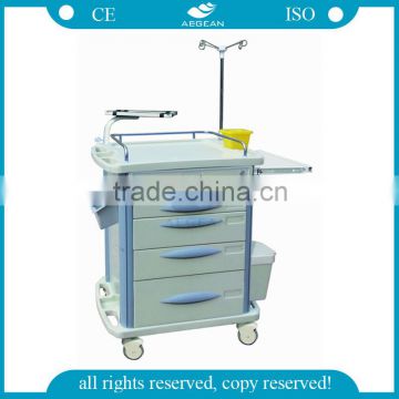 AG-ET007B3 mobile functional ABS trolley emergency hospital clinical treatment carts