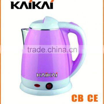 New arrival 1.8L red light up plastic electric kettle