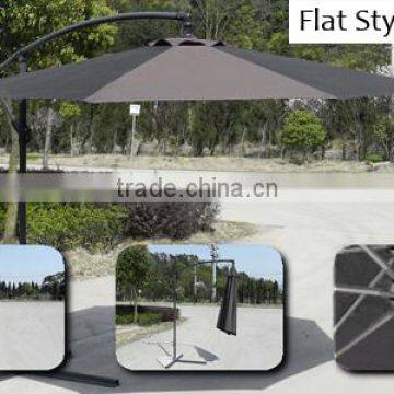 Large Cantilever umbrella Flat Style Black