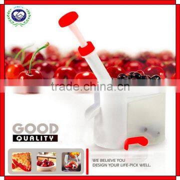 2016 new kitchen tool Novelty Super Cherry CorerCherry Pitter Stone Remover Machine Cherry Pitter With Container