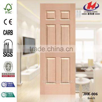 JHK-006 African High Quality Economic Supplier HDF Veneer Beech Moulded Door Skin