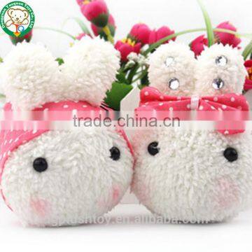 Cute rabbit bunny shaped keychain plush toy for sale