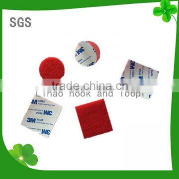 Red color 3M adhesive hook loop dots