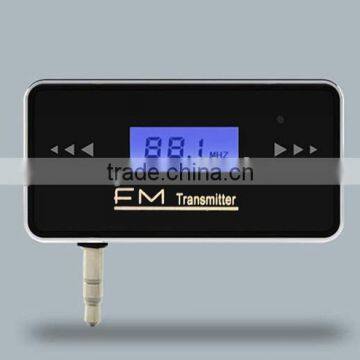 Wireless LCD FM Transmitter for iPhone 5 5S 4S, 3.5mm Jack for iPod/ iPad/ Smart Phone/ HTC