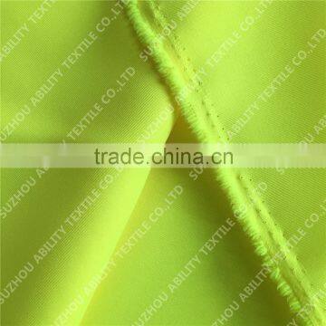 150D*300D high quality gabardine fabric for uniform/fluorescent yellow fabric