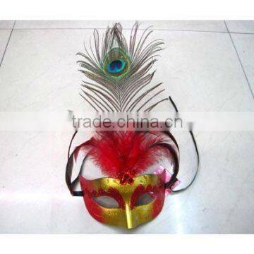 Newly party mask with ostrich feather