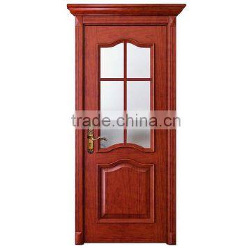 2015 New Design Cherry Wood Interior Swing Door with Glass