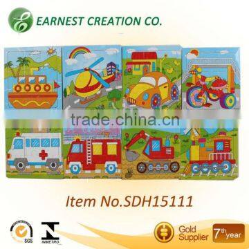 9 Pieces Intellectual Wooden Puzzles(8 Styles Asst'') photo-1