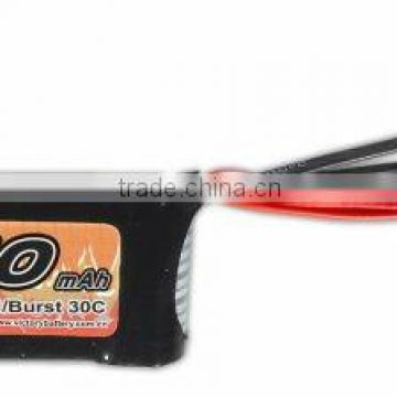 7.4 volt 850mAh 25C Li-Poly Battery Pack with JST for Helicopter