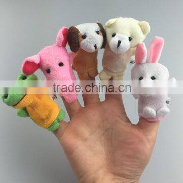 Great quality alibaba factory wholesale Animal plush finger puppet customized stuffed finger toys