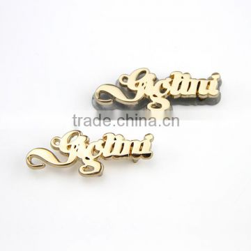 Metal letters gold brand design letter logo engraved metal name tag                        
                                                Quality Choice