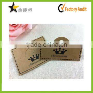 2015 Custom kraft paper header card packaging for jewelry                        
                                                Quality Choice