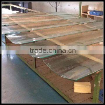 3mm-19mm tempered patterned curved glass panels