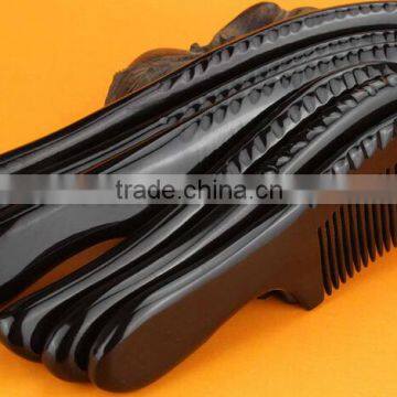 Real Cow OX Horn Hair Comb With Handle photo-5