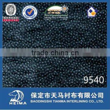 polyester&nylon non woven fusible linings interlining fabric 9540