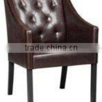 upholstery pu leather wooden chair with arms (DO-6046)