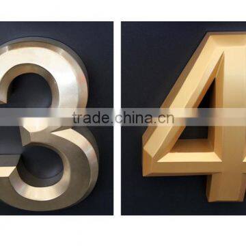 Metal house numbers custom metal house signs gold decorative Metal Letter Logo