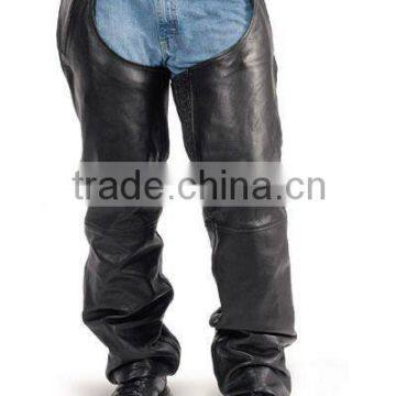 Mens Premium Black Leather Chaps